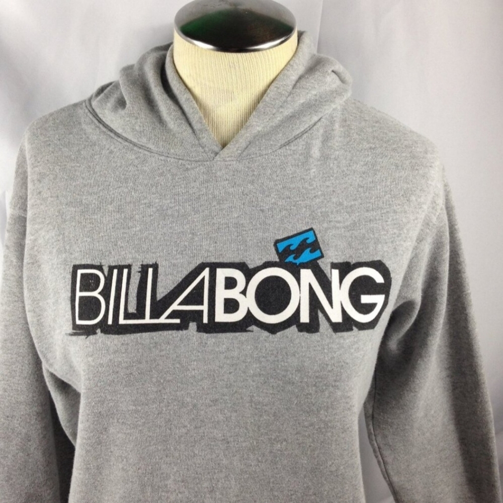 Billabong Hoodie Pullover Sweater Shirt Womens Size Medium Gray